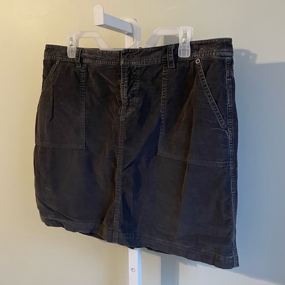 The North Face Dark Gray Corduroy Mini Skirt